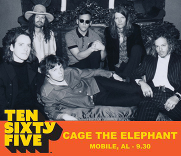 Ten Sixty Five 1065 Mobile Alababama Artist Cage the Elephant