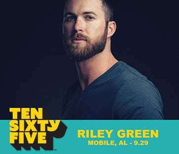 Ten Sixty Five 1065 Mobile Alababama Artist Riley Green